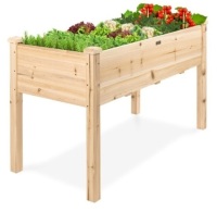 Raised Garden Bed, Elevated Wood Garden Planter Stand, 48x24x30 In.