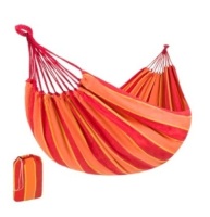 2-Person Brazilian-Style Double Hammock w/ Portable Carrying Bag, Orange