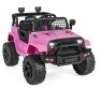 12V Kids Ride-On Truck Car w/ Parent Remote Control, Spring Suspension, Pink
