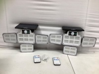 2pcs&nbsp;Solar Motion Sensor Light, Powers Up, New, Retail $68.00