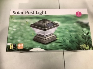 2 Pack Solar Post Lights, Untested, Appears new, Retail 24.99