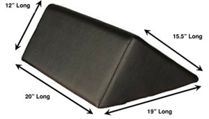 Therapist's Choice Triangle Massage Bolster, XL, 19" x 12" x 20" x 15.5", Black - Appears New 