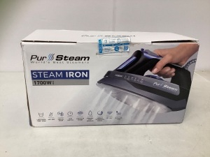 1700W Steam Iron, Untested, Appears New, Retail $40.00