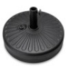 Plastic Patio Umbrella Base Pole Holder Accessory w/ Adjustable Knob, Black
