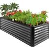 Outdoor Metal Raised Garden Bed for Vegetables, Flowers, Herbs - 8x4x2ft&nbsp;