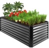 Outdoor Metal Raised Garden Bed for Vegetables, Flowers, Herbs - 6x3x2ft,APPEARS NEW