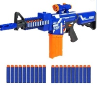Best Choice Products Kids Motorized Foam Dart Blaster, Toy Combat Battle Set w/ Electric Motor, High-Capacity Drum, 20 Soft Darts, Long Distance Shooting - Multicolor