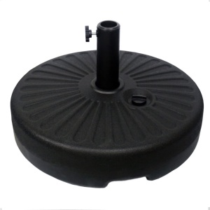 Sunnyglade Heavy Duty 23L Round 20" Water Filled Patio Outdoor Umbrella Base Stand Weight with Steel Umbrella Holder - Appears New 