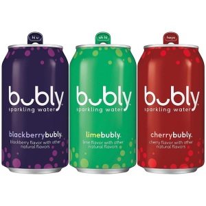 Bubly Sparkling Water, Lime, Cherry & Blackberry, 12 oz, 18 ct - New, Best By 4/26/21 