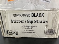 7 1/2" Polysprpylete Stir Straws, 10,000 Straws, Appears New