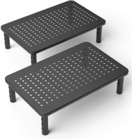 Lot of (2)&nbsp;Premium Laptop PC Monitor Stand with Sturdy, Stable Black Metal Construction - Appear New&nbsp;