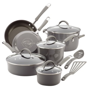 Rachael Ray 12pc Sea Salt Cucina Cookware Set Gray - Appears New