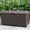 Jeco&nbsp;Espresso Wicker Patio Storage Deck Box - Appears New&nbsp;