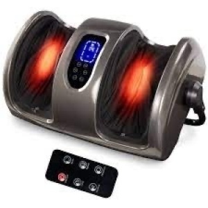 Reflexology Shiatsu Foot Massager w/ High-Intensity Rollers, Remote Control