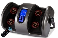 Reflexology Shiatsu Foot Massager w/ High-Intensity Rollers, Gray, Remote Control