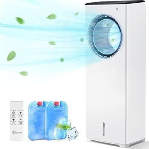 COMFYHOME Bladeless Evaporative Cooler, 2-in-1 Windowless Portable Air Conditioner with Remote&nbsp;