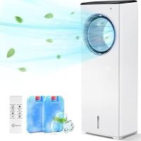 COMFYHOME Bladeless Evaporative Cooler, 2-in-1 Windowless Portable Air Conditioner with Remote&nbsp;