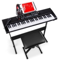 61-Key Beginners Electronic Keyboard Piano Set w/ 3 Modes, Microphone