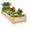 8x2ft Wooden Raised Garden Bed Planter for Garden, Lawn, Yard,APPEARS NEW
