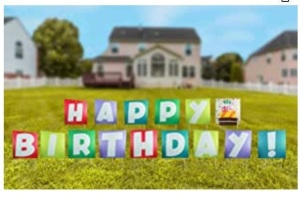 Lot of (2) Happy Birthday Yard Letters, Appears New