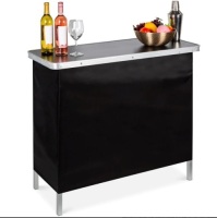 Portable Pop-Up Bar Table w/ Carrying Case, Removable Skirt&nbsp;