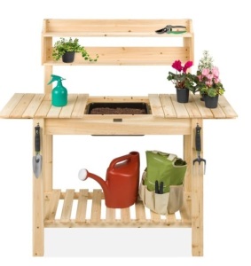 od Garden Potting Bench w/ Sliding Tabletop, Food Grade Dry Sink,APPEARS NEW