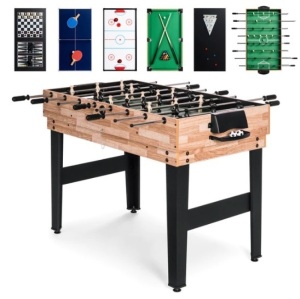 10-in-1 Combo Game Table Set w/ Pool, Foosball, Ping Pong, Chess - 2x4ft, Appears New