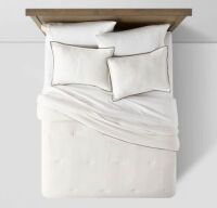 Threshold Flannel Comforter & Sham Set, Cream, Full/Queen&nbsp;
