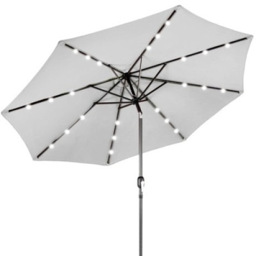 Solar LED Lighted Patio Umbrella w/ Tilt Adjustment, UV-Resistance - 10ft&nbsp;