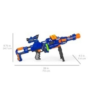 Electric Soft Foam Ball Long-Distance Gun Toy w/ Barrel Extension, Bipod