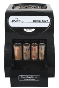 Royal Sovereign Electric Coin Sorter, Powers Up, Appears new, Retail 70.51