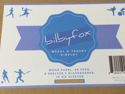 BILBYFOX MEDAL AND TROPHY DISPLAY ,NEW ***COLOR BROWN***
