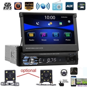 Car MP5 Player 9601 7 Inch Bluetooth Car FM Radio Audio Video MP5 Player with Rearview Camera with 4-LED Rear Camera. Appears New