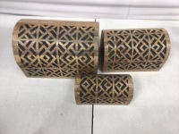 Lot of (3) Wooden Chests, E-Commerce Return