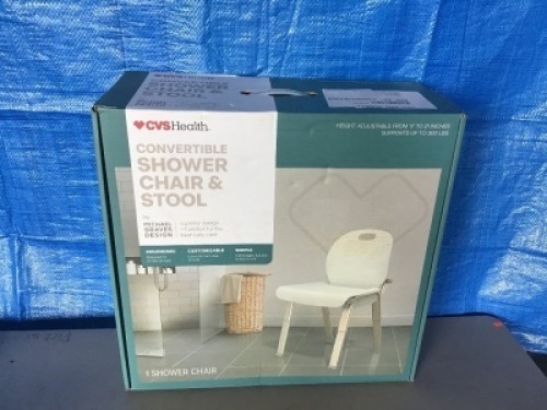 Convertible Showewr Chair ans Stool, New, Retail - $109.99