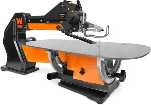 WEN LL2156 21-Inch 1.6-Amp Variable Speed Parallel Arm Scroll Saw with Extra-Large Dual-Bevel Steel Table 