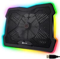 KLIM Ultimate RGB Laptop Cooling Pad Stand, Quiet, 10"-17" Notebooks