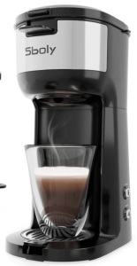 Sboly Single Serve Coffee Maker, Powers Up, E-Commerce Return, Retail 69.99