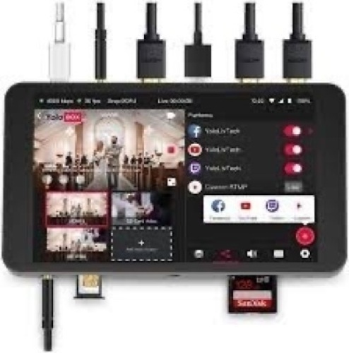 YoloBox Portable Live Stream Studio Equipment Encoder Switcher Recorder Monitor 4 in 1