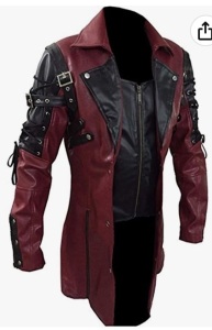 Mens Red Goth Matrix Trench Coat, M, Appears new, Retail 114.99