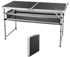 Height Adjustable Portable Lightweight Folding Camping Table, Appears New