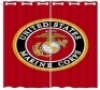 42 x 84 inch Curtains (2 Panel) Grommet Top Darkening Blackout Room Marine Corps, Appears New