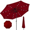 Solar LED Lighted Patio Umbrella w/ Tilt Adjustment, UV-Resistance - 10ft 