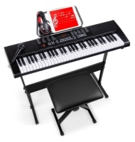61-Key Beginners Electronic Keyboard Piano Set w/ 3 Modes, Microphone