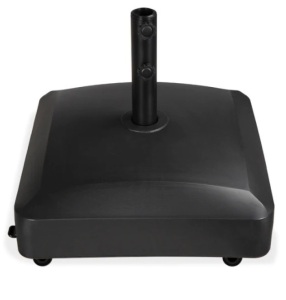 Fillable Mobile Umbrella Base Stand w/ 4 Wheels, 2 Locks, 137lb Capacity, Appears New