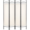 4-Panel Folding Privacy Screen Room Divider Decoration Accent, 6ft 