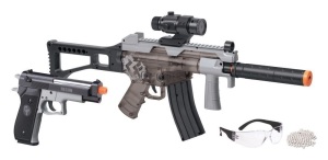 Game Face Affliction AEG Airsoft Rifle & Spring Powered Pistol Kit - E-Comm Return, Appears New 