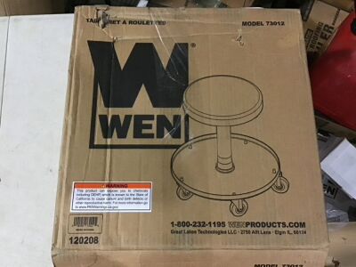 WEN 73012 300-Pound Capacity Pneumatic Rolling Mechanic Stool Seat - Missing Hardware 