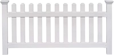 Lot of (3) Zippity ZP19002 No Dig Newport Vinyl Picket Fence, 36"H x 72"W, White & (1) ZP19008 Wilmington Vinyl Privacy Screen, 36" x 48" White, 2- Pack