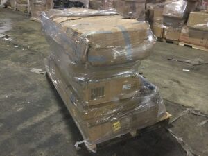 Pallet of Uninspected E-Comm Returns & Salvage Items. Items May Be Broken or Incomplete, Boxes May Be Wet